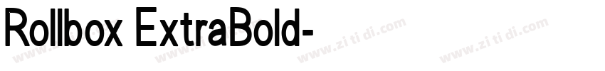 Rollbox ExtraBold字体转换